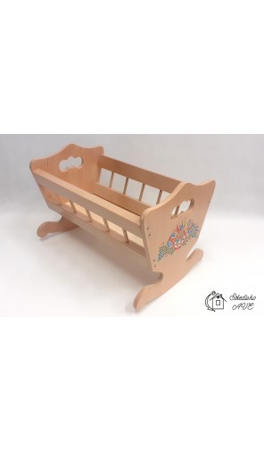Dřevěná kolébka pro panenky VELKÁ