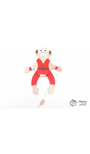 Kamarád OPICE - tahací závěsná hračka