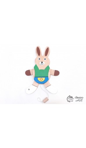 Kamarád ZAJÍC - tahací závěsná hračka