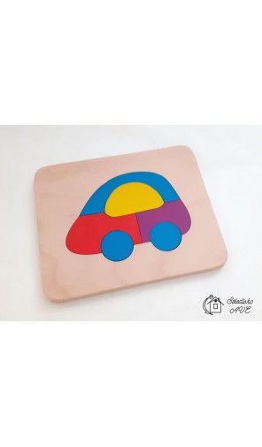 Dřevěné puzzle pro malé - AUTO