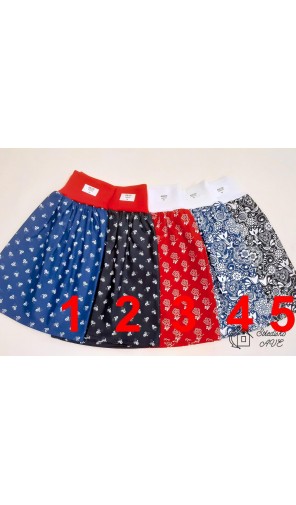 Sukýnka - vzory modrotisku RŮZNÉ