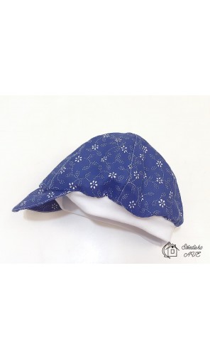 Letní čepička "Mlynářka" - vzor modrotisk typ A