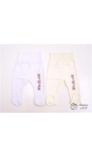 Dupačky do pasu s prvky FOLKLORU - bílá