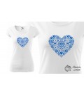 Dámské triko bílé - potisk srdce