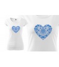 Dámské triko bílé - potisk srdce