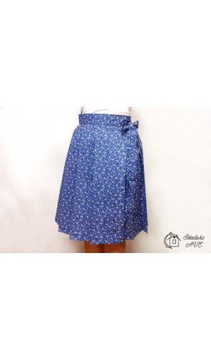 Dámská sukně zavinovací - vzor modrotisk typ A