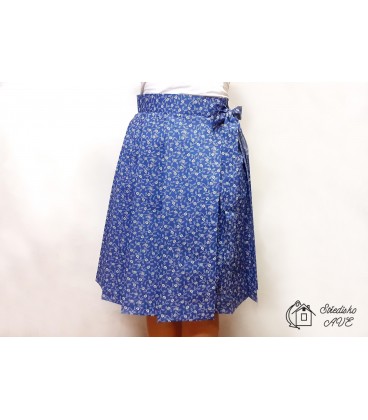 Dámská sukně zavinovací - vzor modrotisk typ A