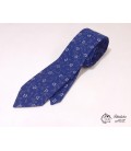 Pánská kravata v dárkové krabičce - vzor modrotisk typ A