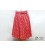 Dámská sukně zavinovací - červená, květy v pruzích
