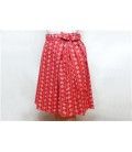 Dámská sukně zavinovací - červená, květy v pruzích