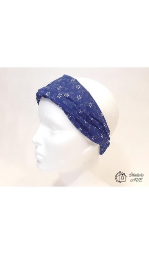 Dámská čelenka, šátek - vzor modrotisk typ A