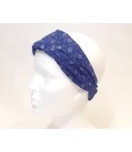 Dámská čelenka, šátek - vzor modrotisk typ A