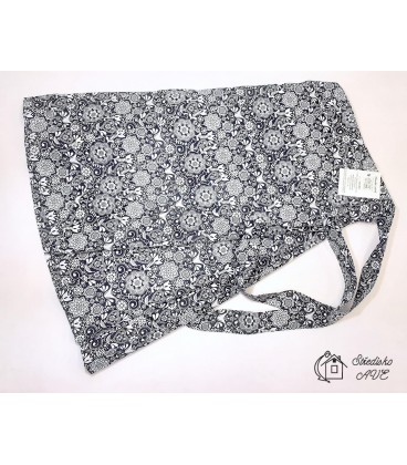 Dámská sukně zavinovací - vzor modrotisku - srdíčka a ptáčci na tmavomodré