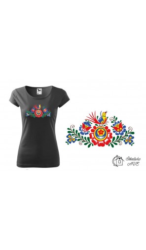 Dámské triko FOLKLOR černé