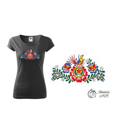 Dámské triko FOLKLOR černé