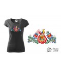 Dámské triko FOLKLOR černé