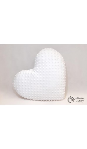 Polštářek ve tvaru SRDCE - bílý